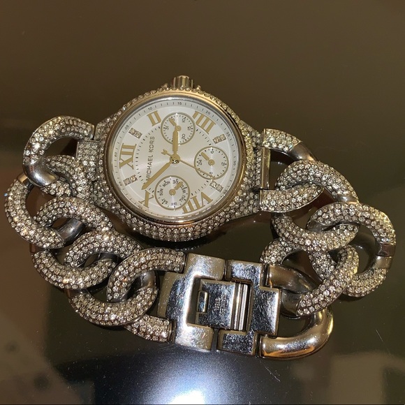 💎 Michael Kors 💎 crystal pave chain link Camille - Picture 8 of 8